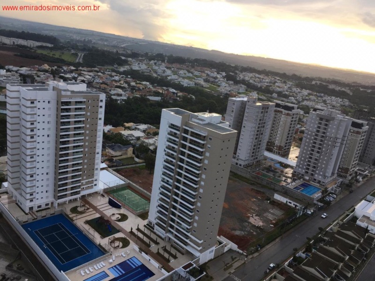 Vista aérea do Parque Campolim, em Sorocaba